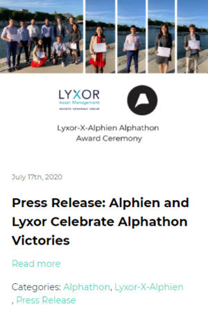 Lyxor Award Ceremony